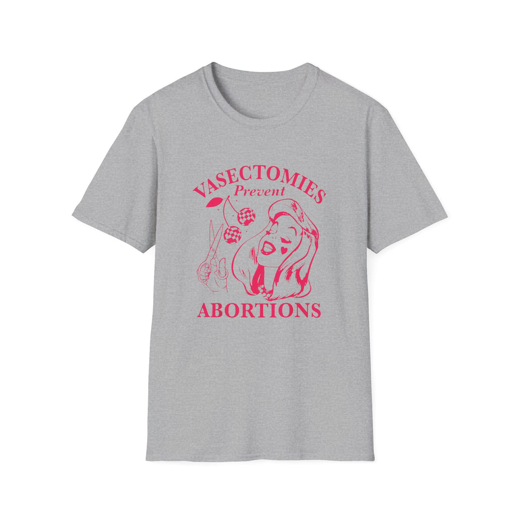 'Vasectomies Prevent Abortions' Feminist Pro-Choice Graphic Tee