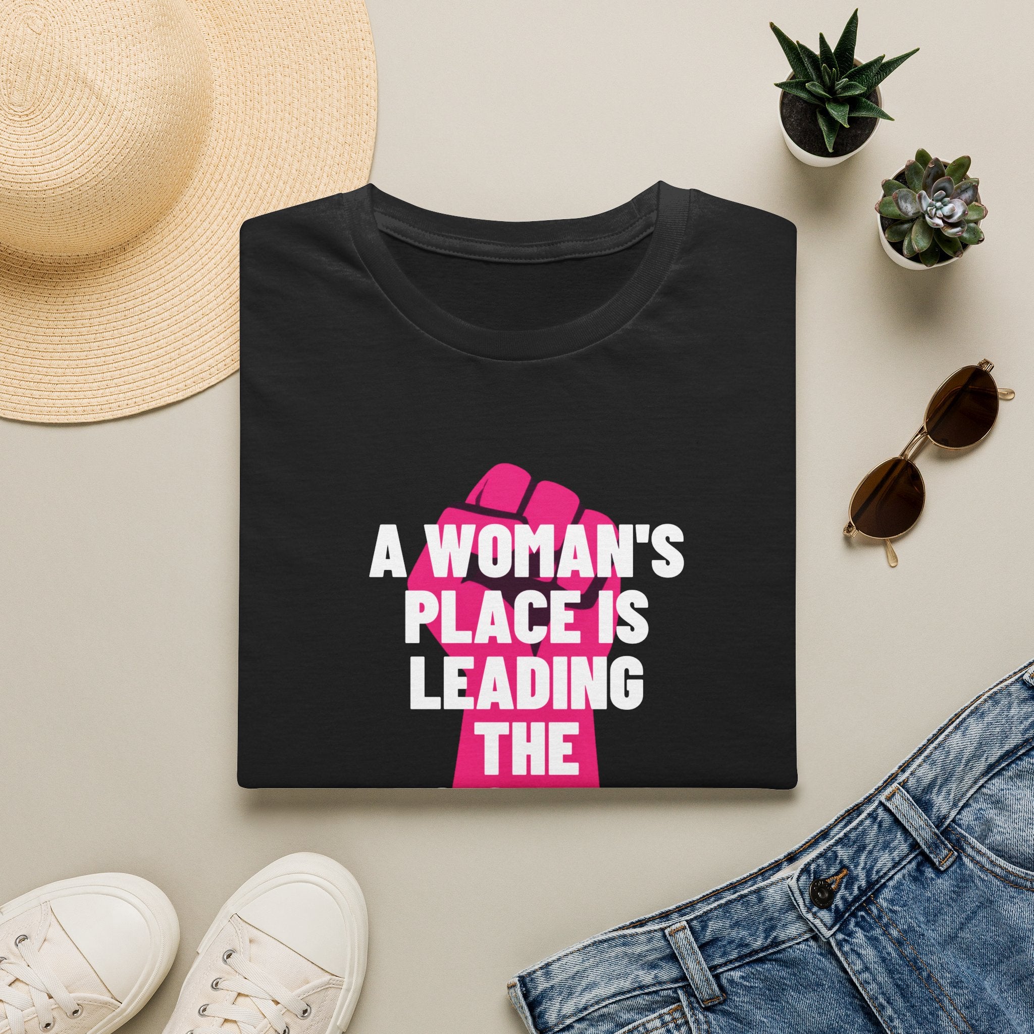 A Woman’s Place Is Leading The Resistance Feminist T-Shirt