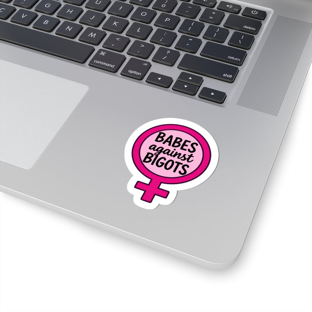 Babes Against Bigots Sticker — Feminist Venus Symbol Kiss-Cut Decal