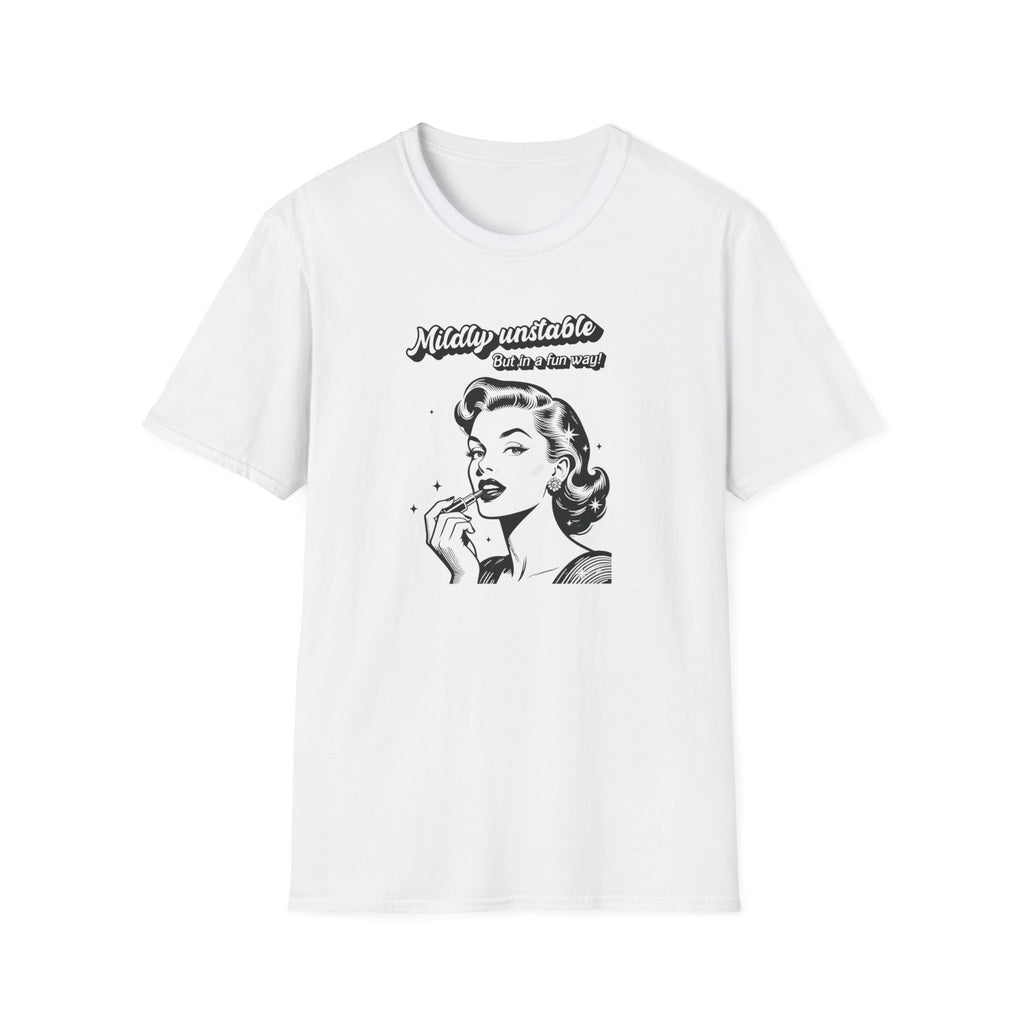 Mildly Unstable Retro Pinup Women's T-Shirt — Vintage Graphic Tee