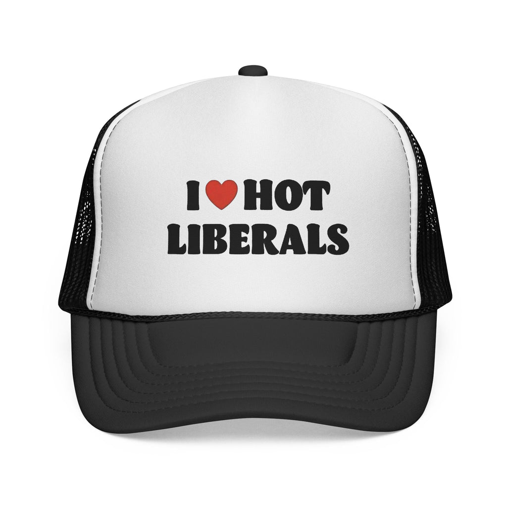 I  heart Hot Liberals Trucker Cap — Funny political trucker hat