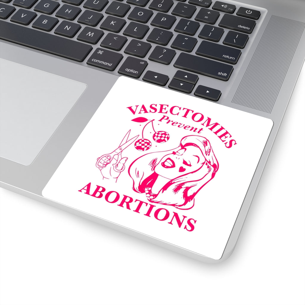 Sticker — "Vasectomies Prevent Abortions" Retro Feminist Pro-Choice Sticker