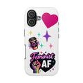 Feminist AF Tough Phone Case — Rainbow Power Fist & Coffee Cup Design