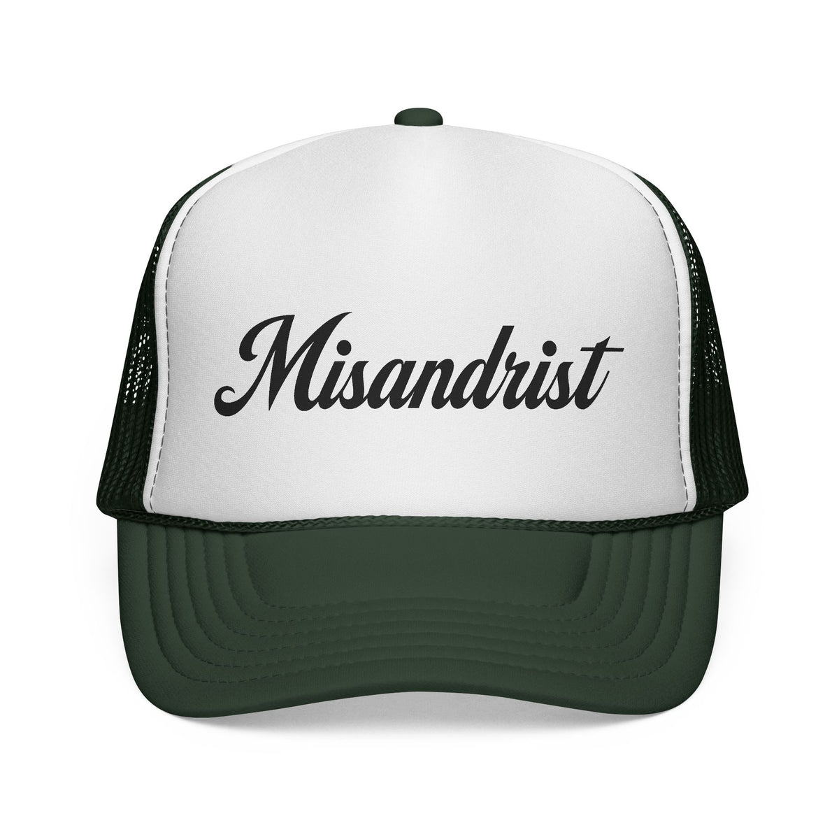 Misandrist Trucker Hat — Script Logo Mesh Cap