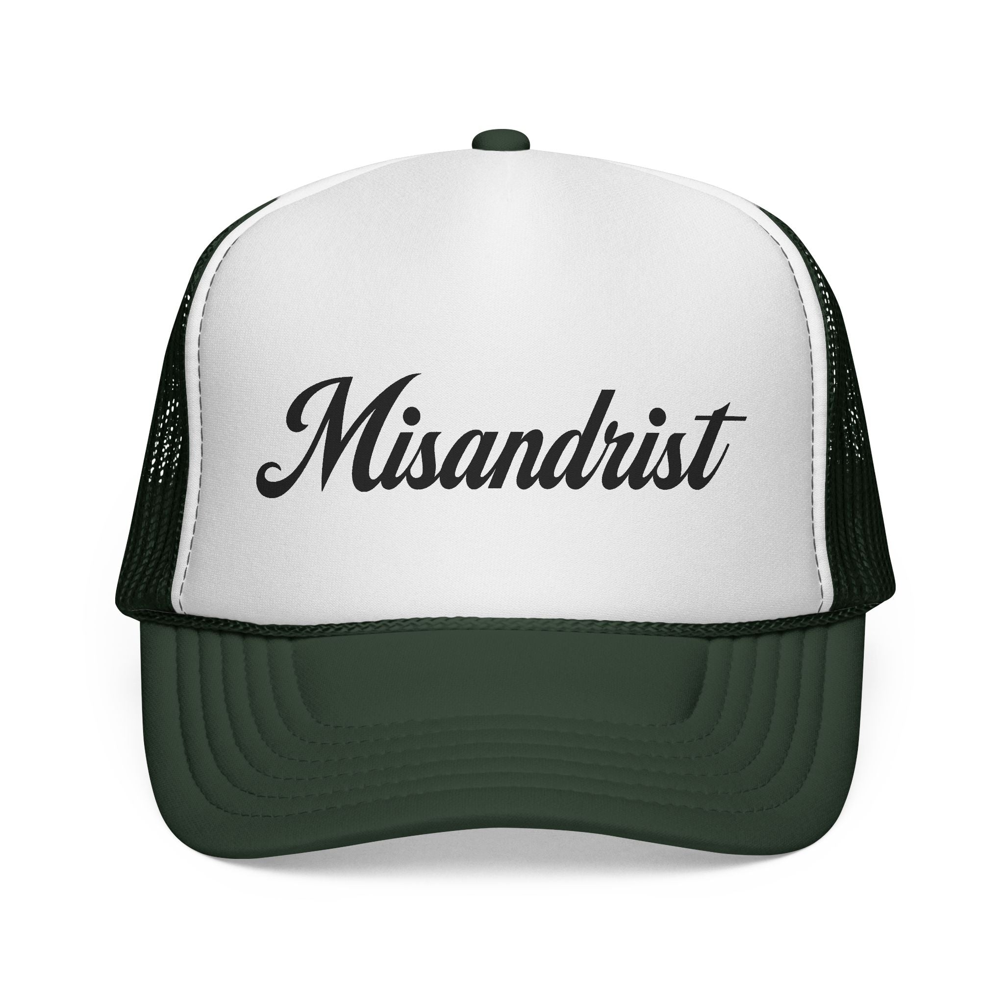 Misandrist Trucker Hat — Script Logo Mesh Cap