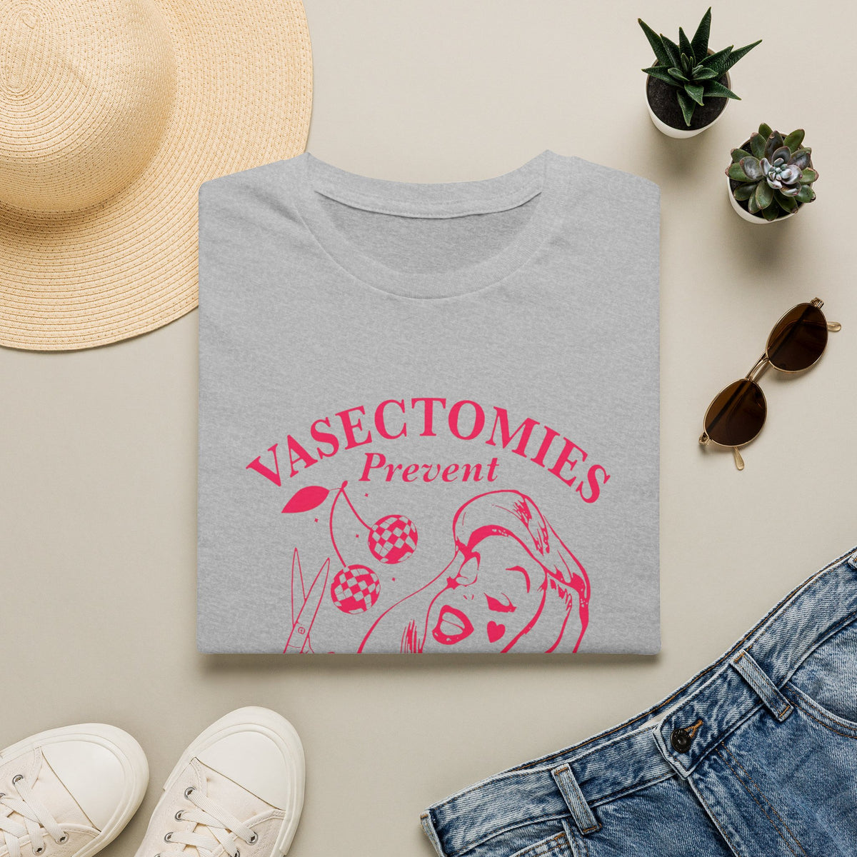 'Vasectomies Prevent Abortions' Feminist Pro-Choice Graphic Tee