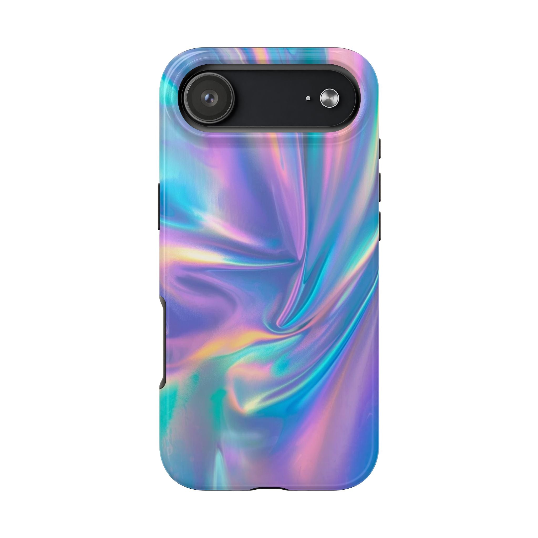 Iridescent Holographic Tough Phone Case – Shimmer Marble Protective Cover
