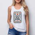 I Can’t Wait Until Men Are Illegal Tank Top | Funny Feminist Tank | Sarcastic Women’s Shirt | Misandry Floral Tee | Funny Gift for Women