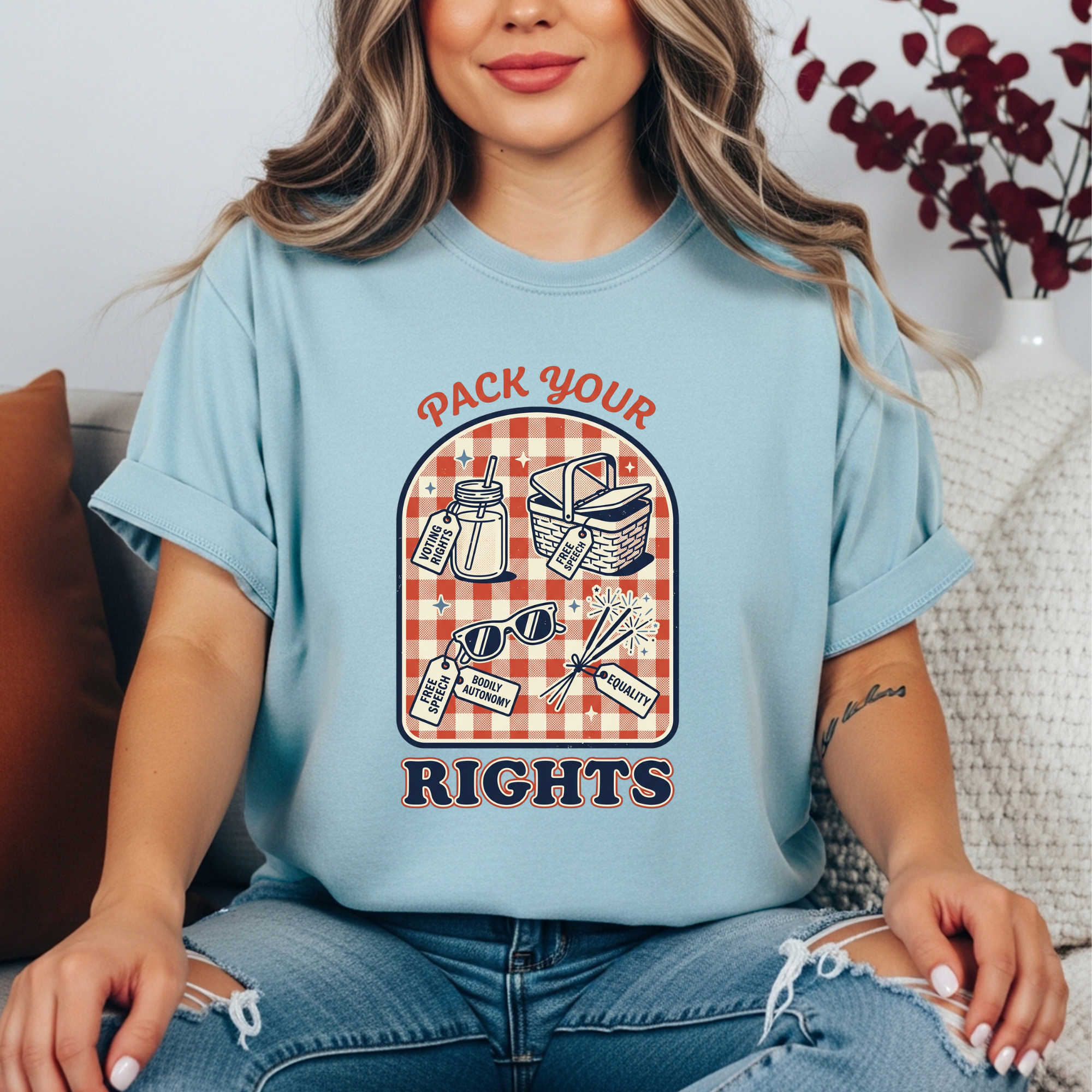 Pack Your Rights T shirt | Feminist 4th of July Shirt | Voting Rights Tee | Bodily Autonomy | Women’s Rights Gift