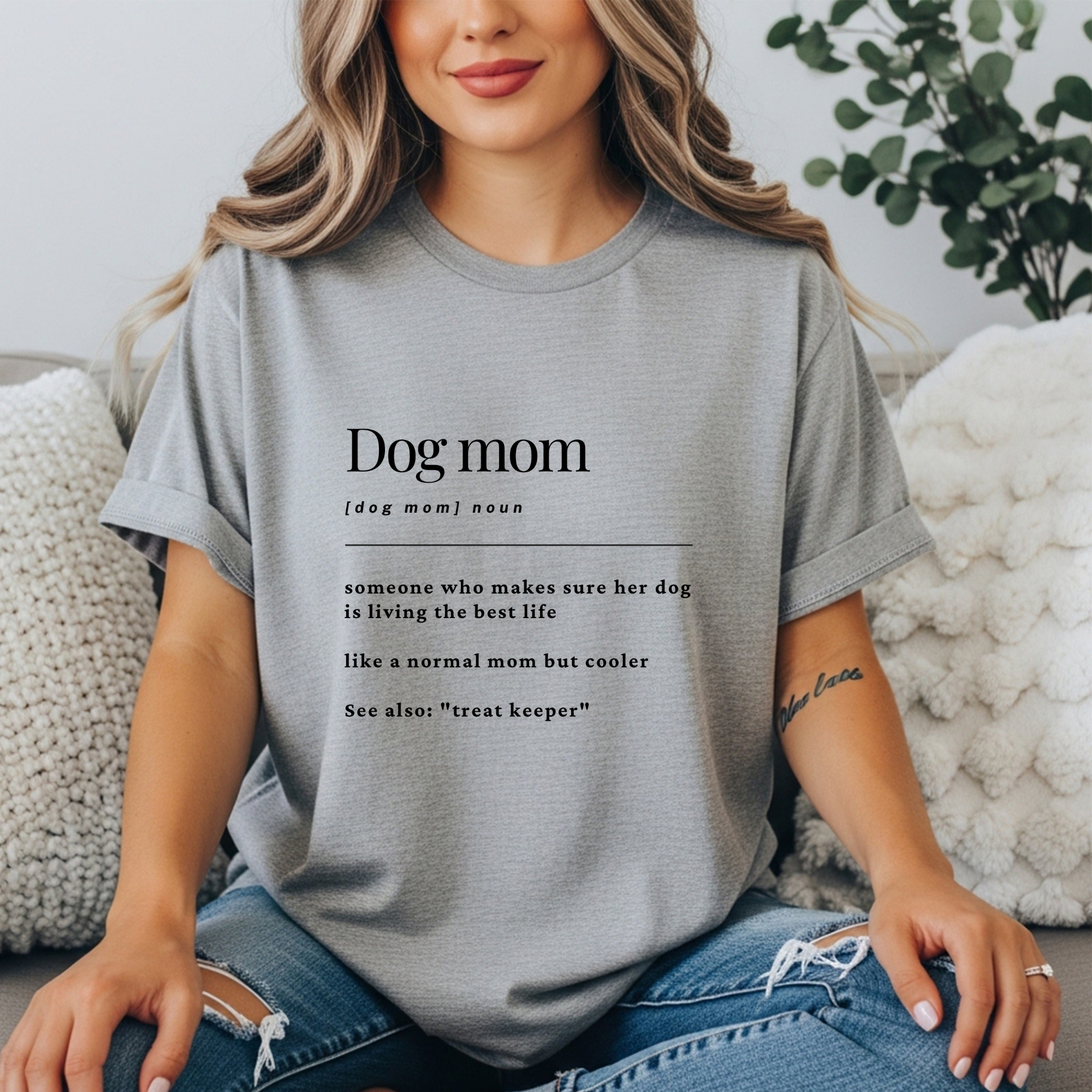 Dog Mom Definition Shirt | Funny Dog Mom Graphic Tee | Dictionary Definition Dog Mom Gift