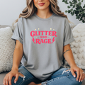 Glitter And Rage Signature Logo Shirt | Feminist Brand Tee | Bold Pink Lightning Bolt Graphic T-Shirt