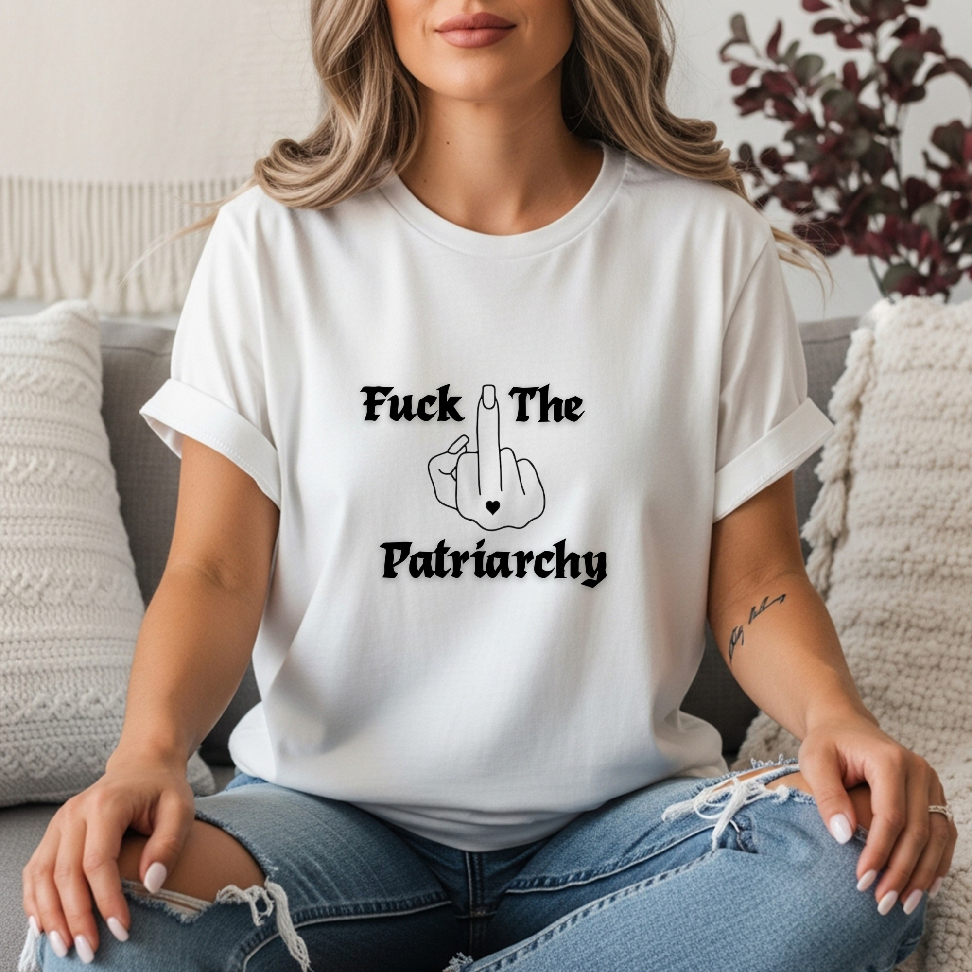 "Fuck The Patriarchy" Women's Tee — Feminist Graphic Shirt, Protest & Activist Top