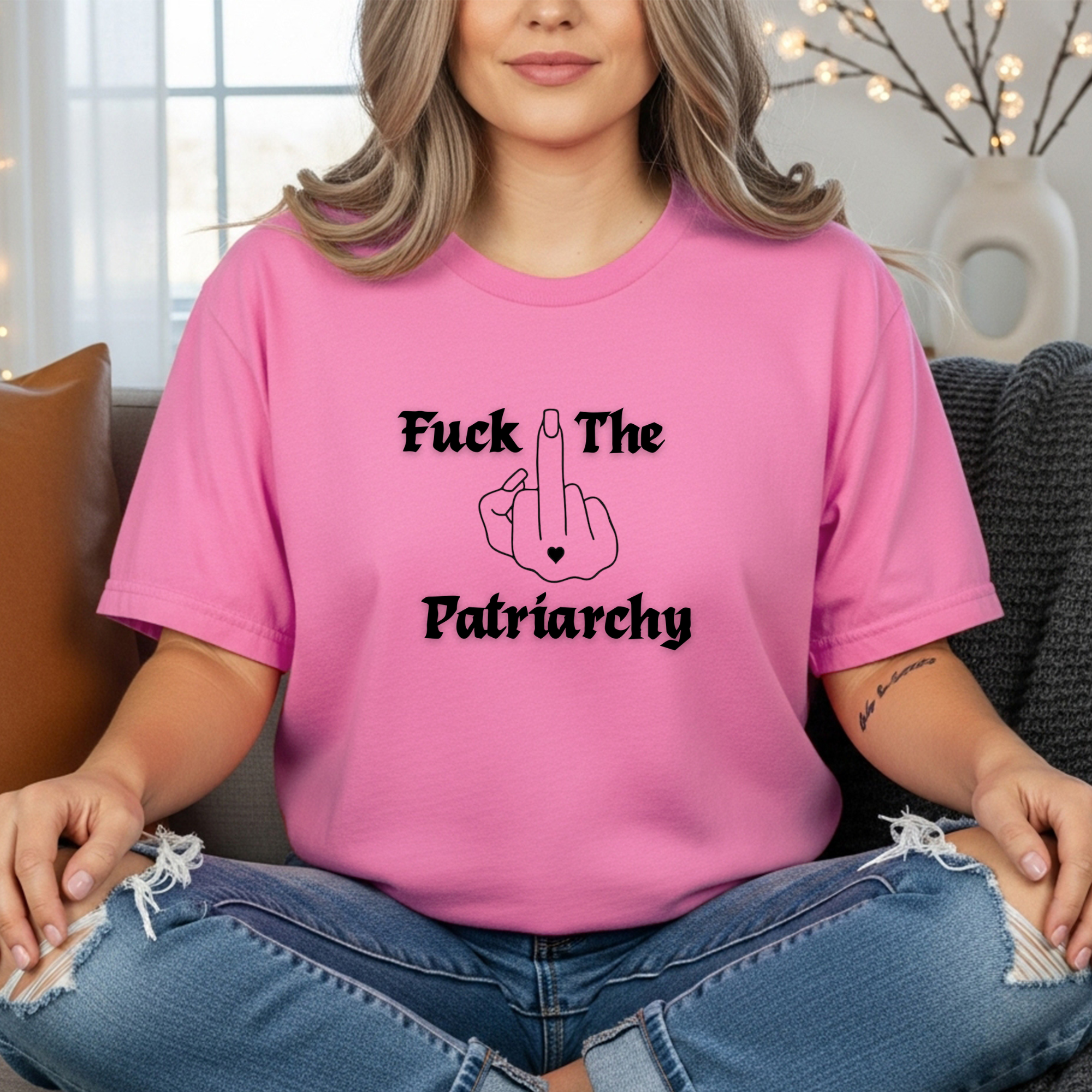 "Fuck The Patriarchy" Women's Tee — Feminist Graphic Shirt, Protest & Activist Top