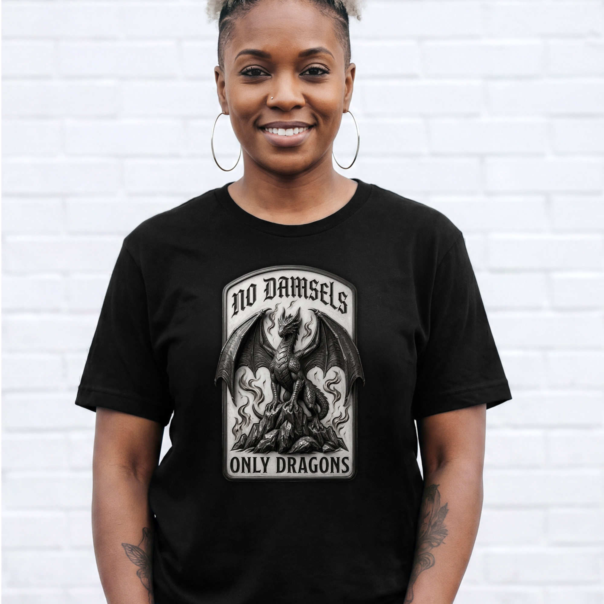 No Damsels Only Dragons Shirt, Feminist Dragon Tee, Fantasy Feminist Shirt, Strong Women Graphic Tee, Girl Power Shirt, Dark Fantasy Tshirt, Witch Aesthetic Shirt, Anti Damsel Shirt