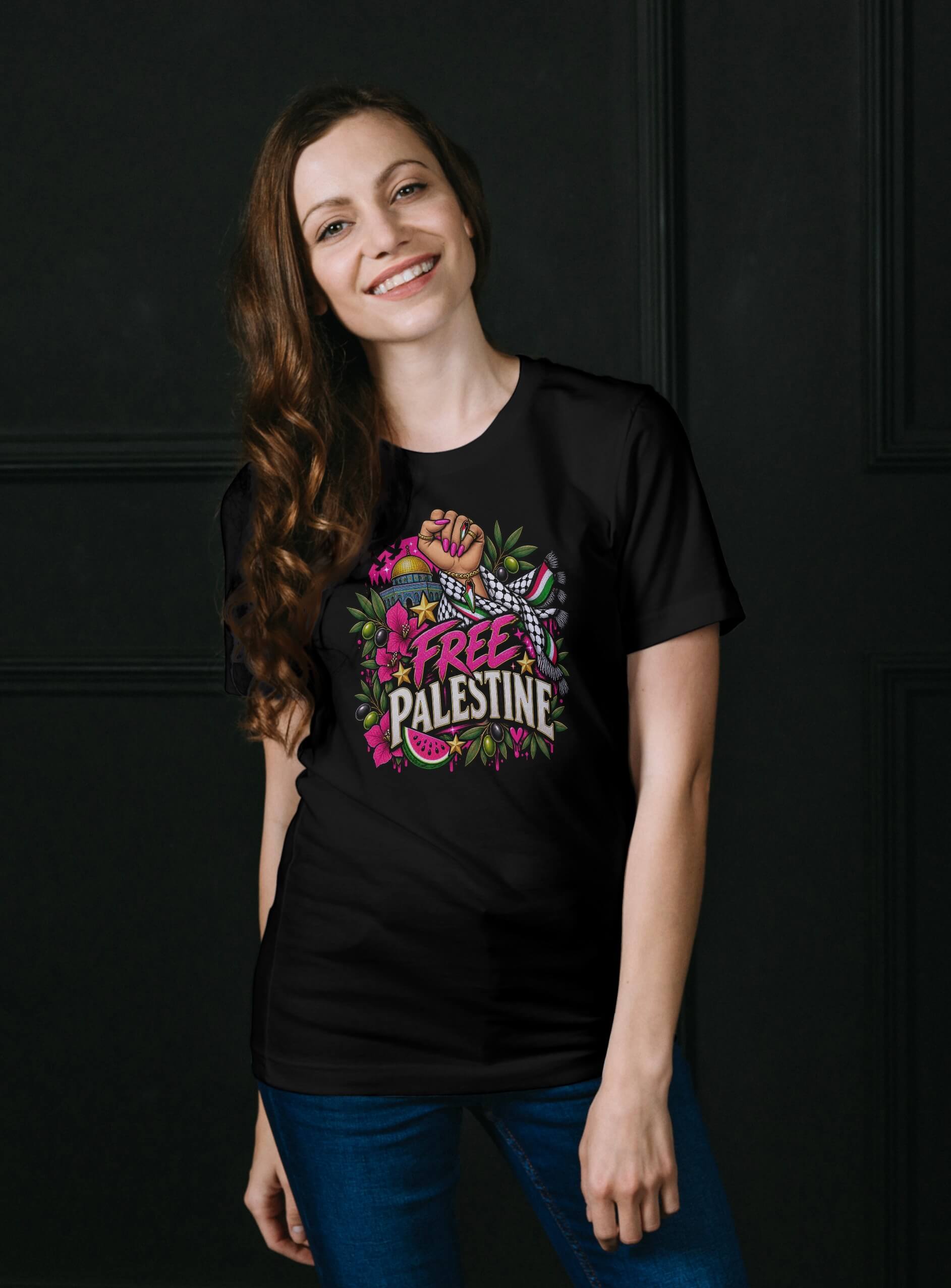 Free Palestine Graphic Tee | Feminist Protest Shirt