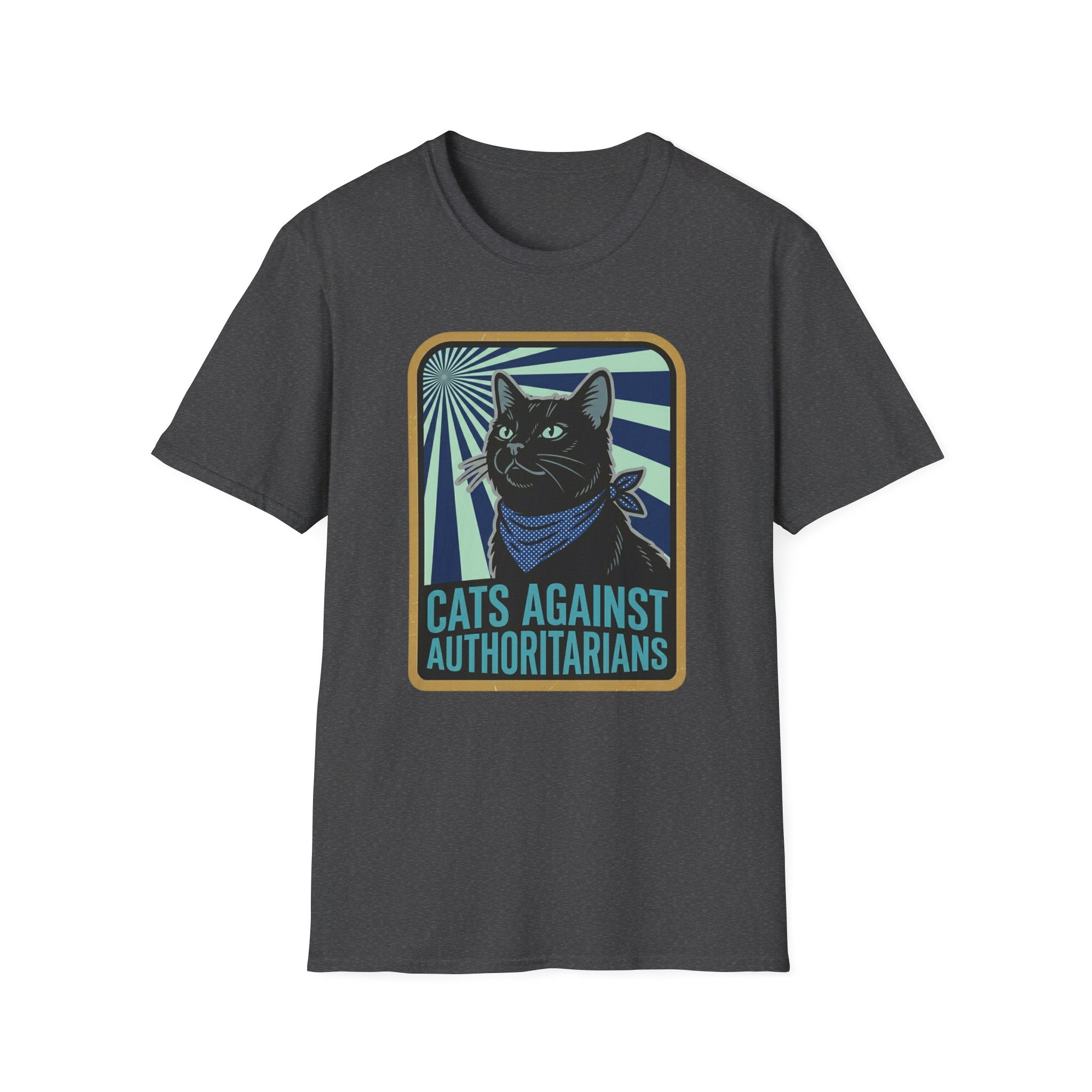 Cats Against Authoritarians Shirt | Political Black Cat Tee | Funny Anti Authoritarian Shirt | Political Protest T-Shirt | Cat Lover Political Gift