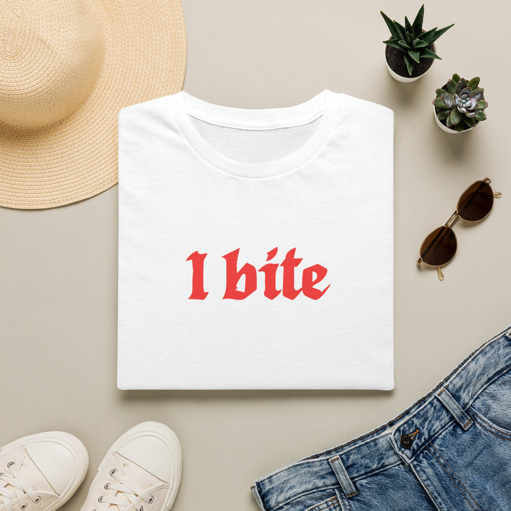 I Bite T-Shirt — Funny Gothic Script Graphic Tee