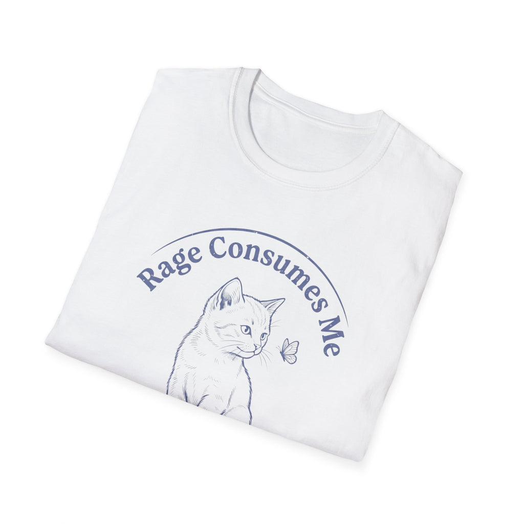 Rage Consumes Me Cat Shirt | Funny Angry Cat Tee | Cute But Unhinged | Sarcastic Cat Lover Gift