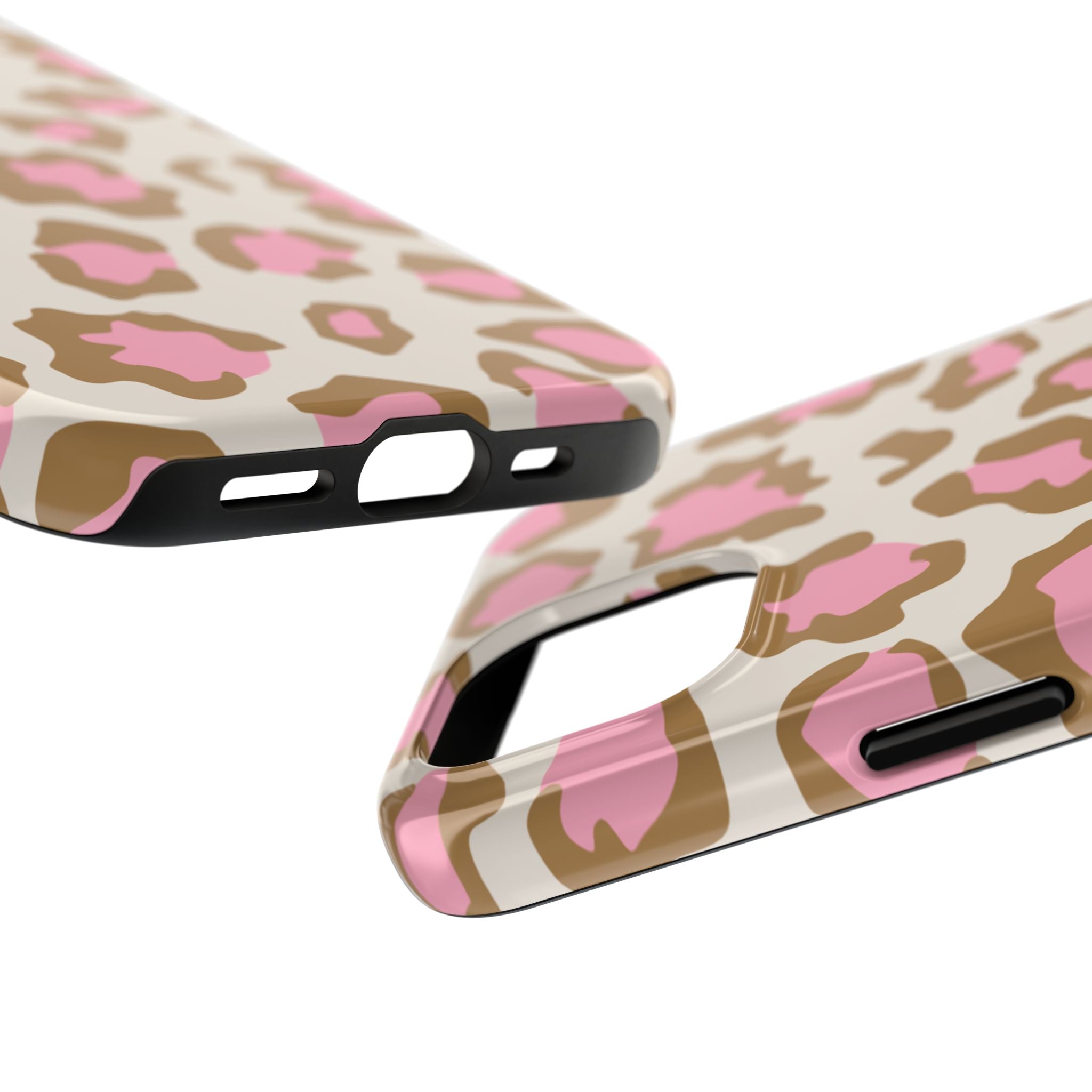 Pink Leopard Tough Phone Case — Protective Animal Print Phone Cover