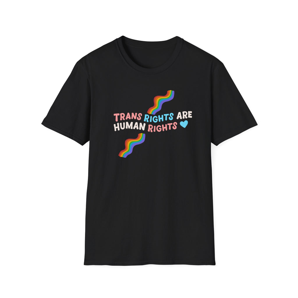 Trans Rights Are Human Rights T-Shirt — Pride Rainbow Activist Tee