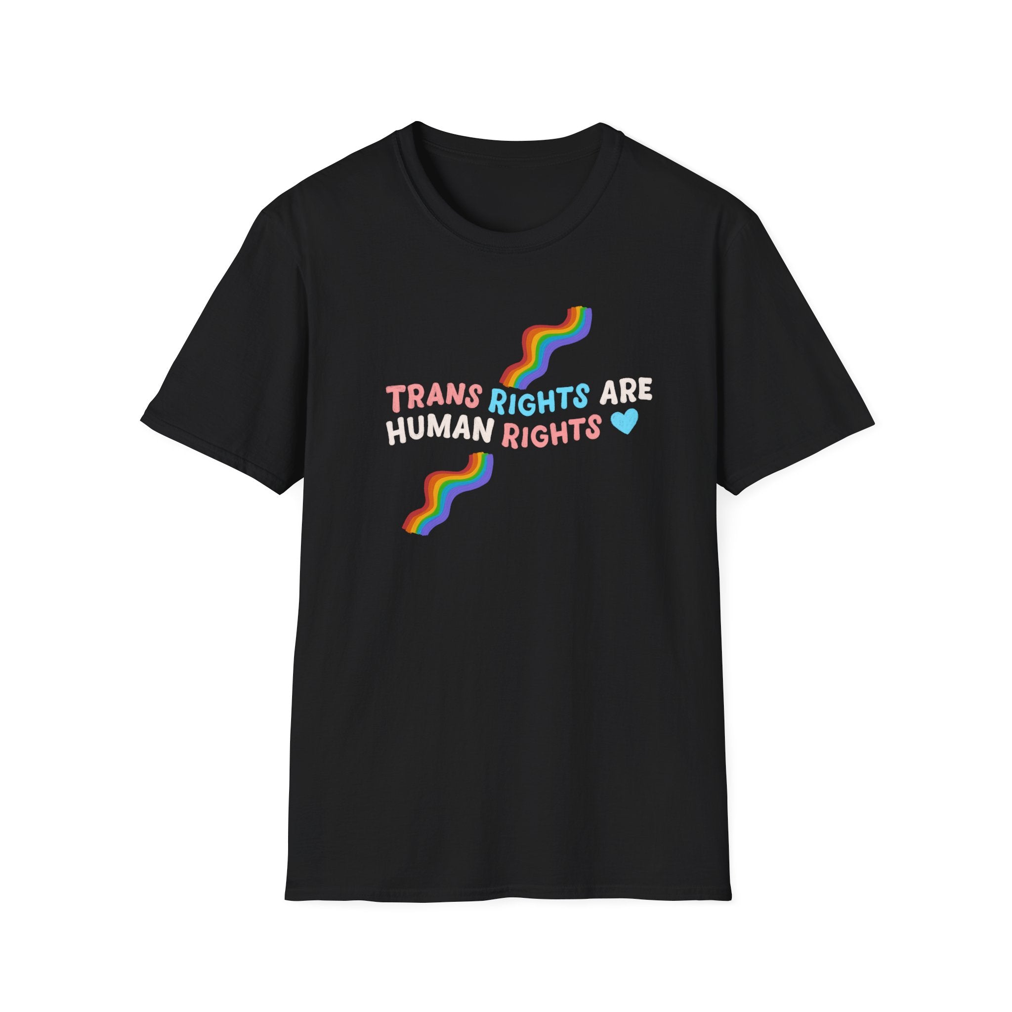 Trans Rights Are Human Rights T-Shirt — Pride Rainbow Activist Tee
