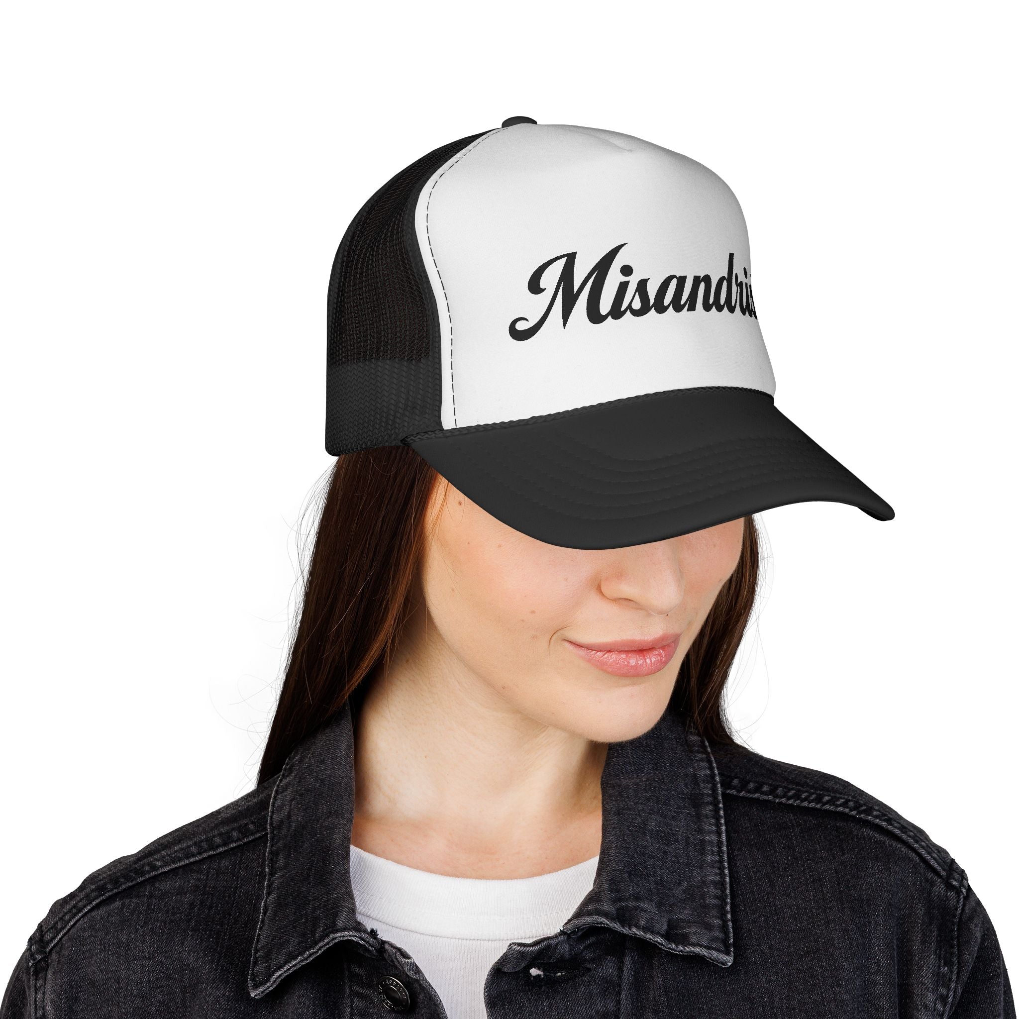 Misandrist Trucker Hat — Script Logo Mesh Cap