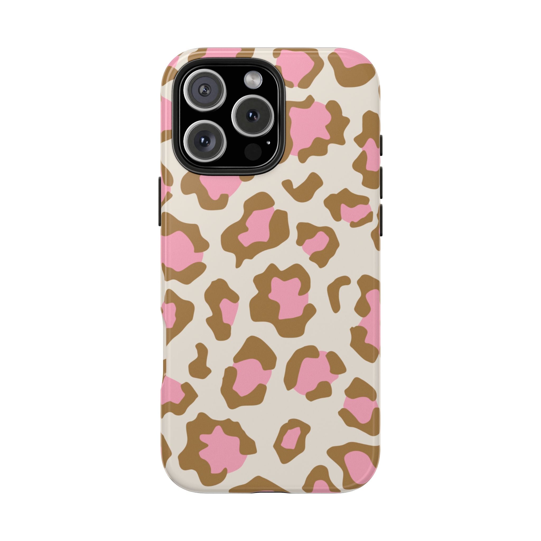Pink Leopard Tough Phone Case — Protective Animal Print Phone Cover