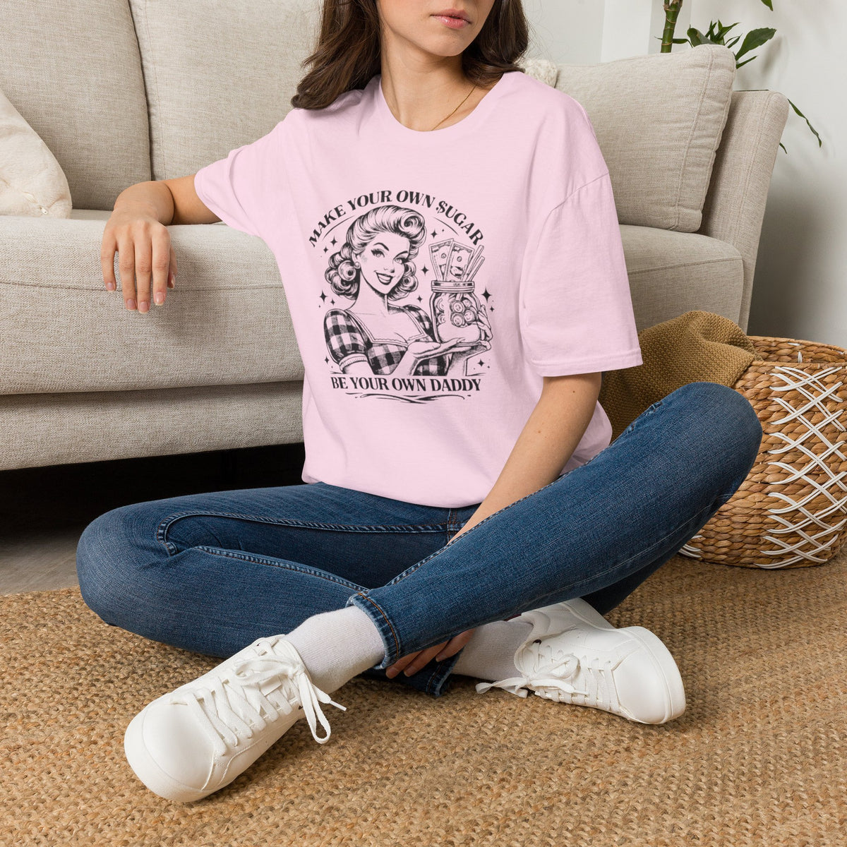 Make Your Own Sugar T-Shirt — Retro Pinup 'Be Your Own Dandy' Graphic Tee