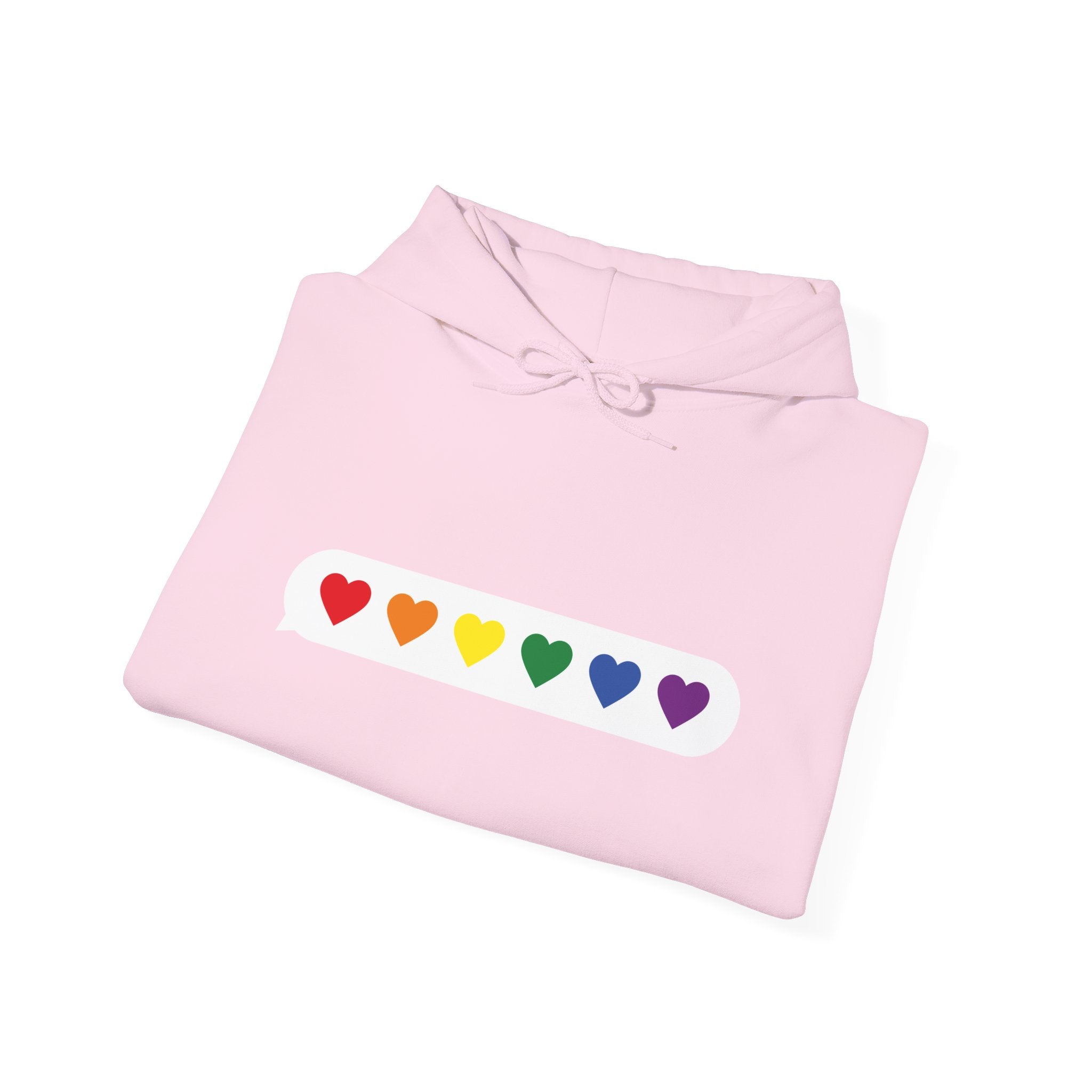 Rainbow Heart Hoodie — Minimal LGBTQ+ Pride Sweatshirt