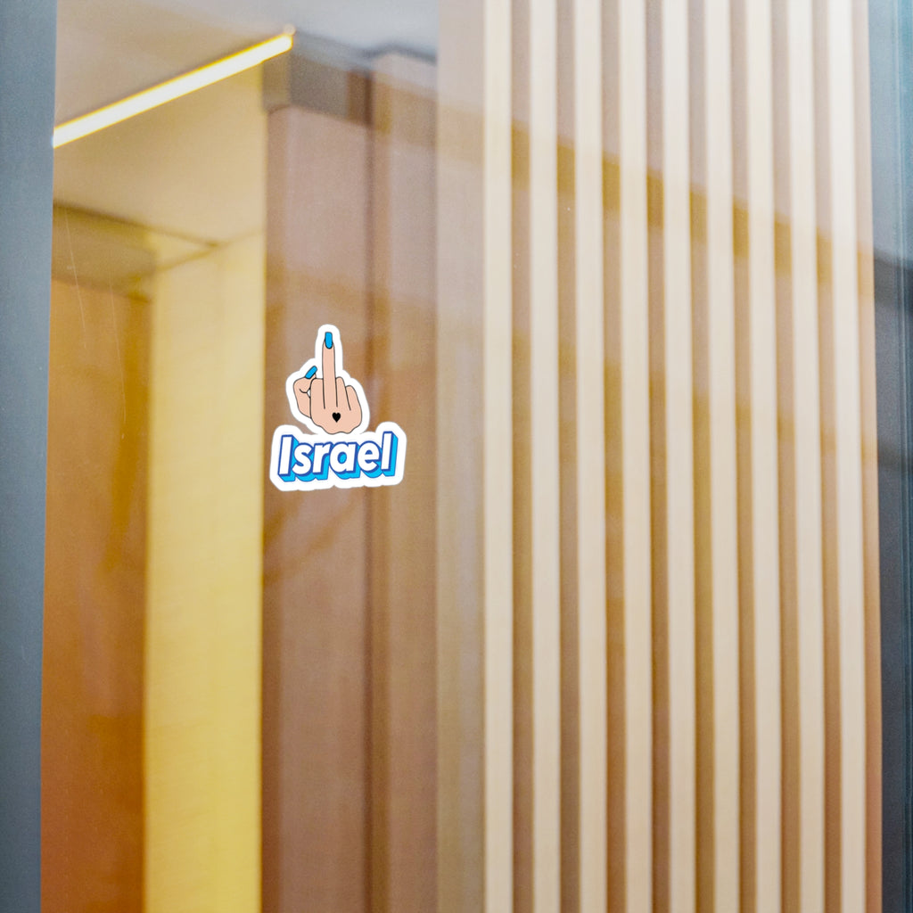 Israel Middle Finger Sticker — Kiss-Cut Vinyl Decal