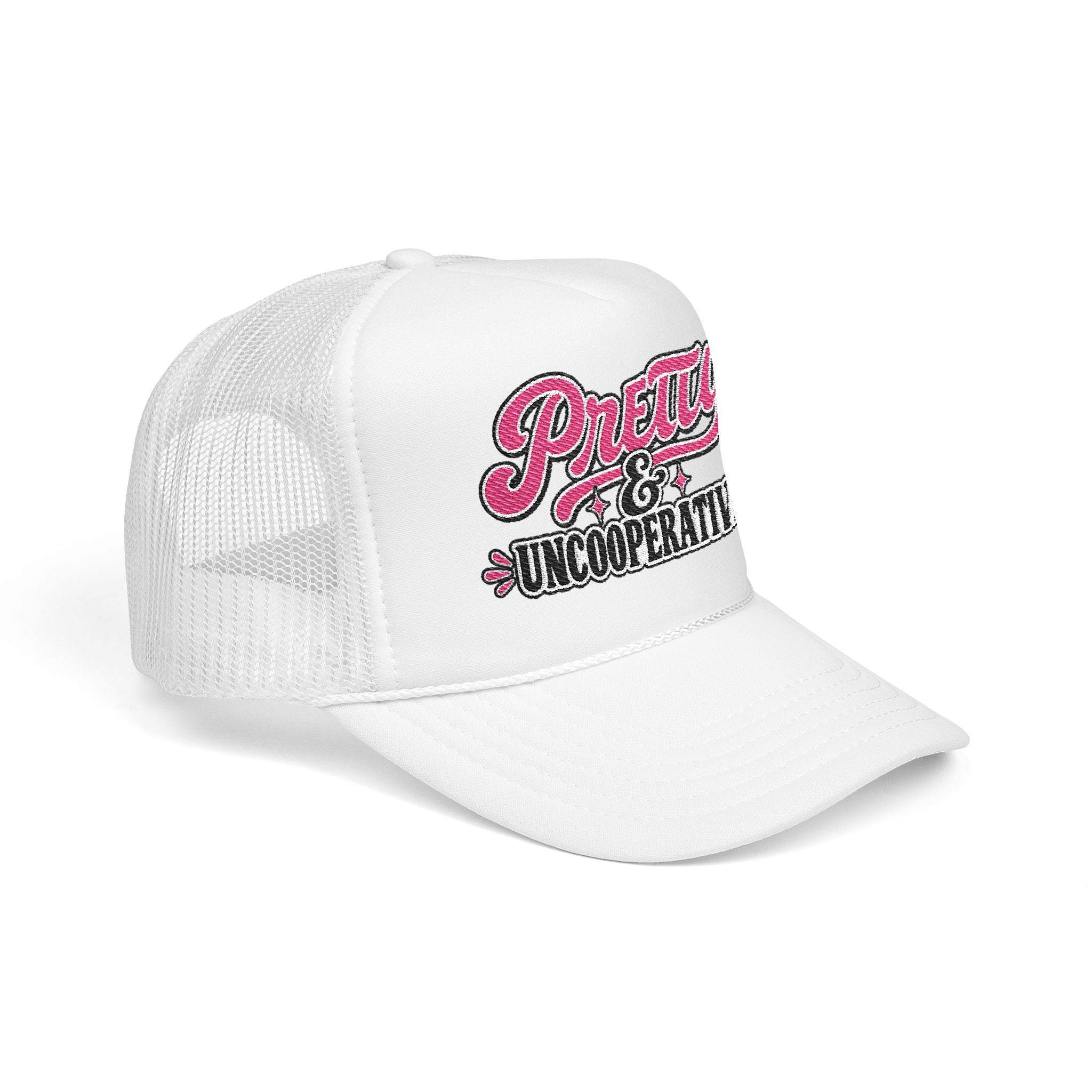 “Pretty & Uncooperative” Trucker Hat | Feminist Snapback