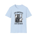 Stay Unbothered Stay Untamed Black Cat Tee | Edgy Cat Shirt | Unapologetic Women’s T shirt Dark Aesthetic Cat Tee | Glitter and Rage