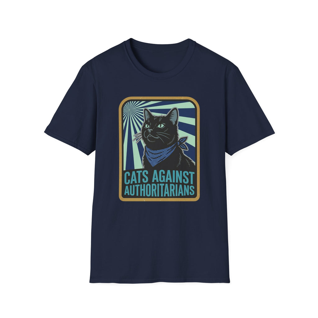 Cats Against Authoritarians Shirt | Political Black Cat Tee | Funny Anti Authoritarian Shirt | Political Protest T-Shirt | Cat Lover Political Gift