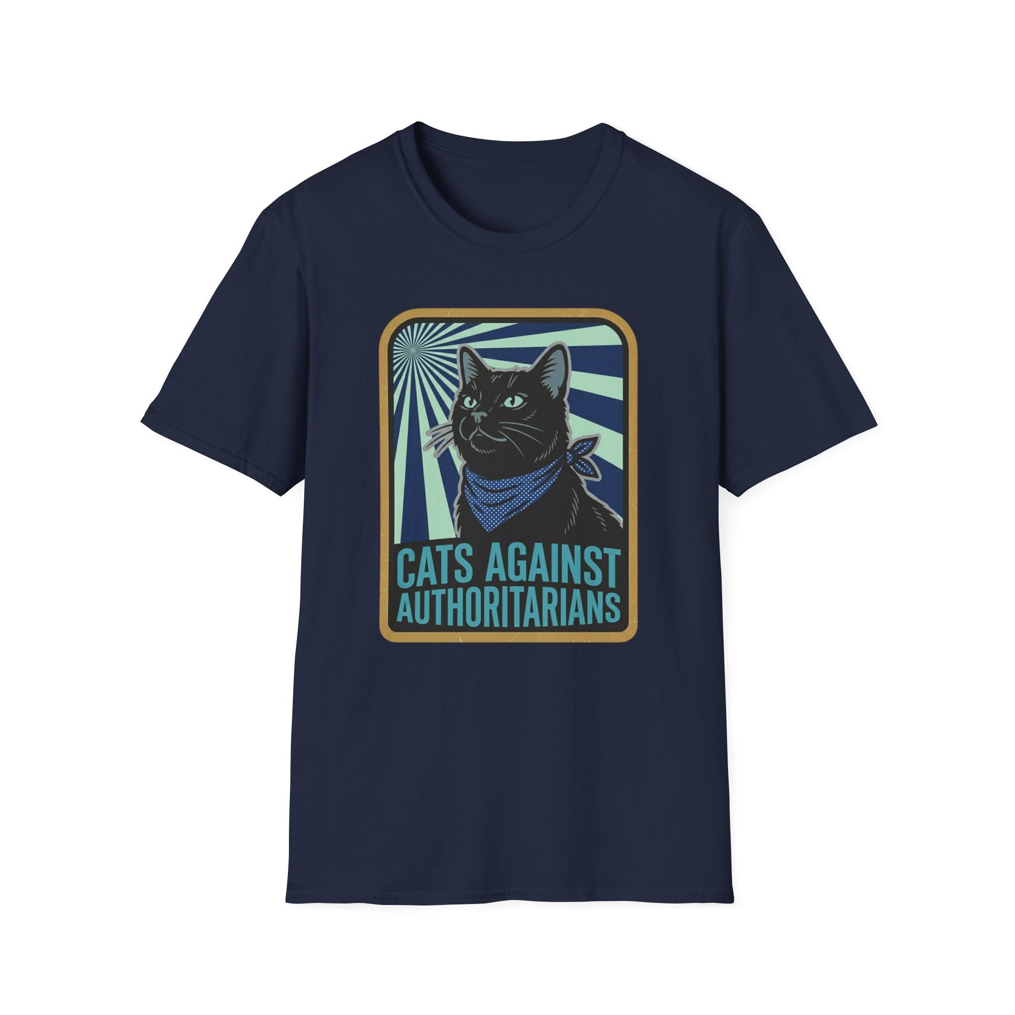 Cats Against Authoritarians Shirt | Political Black Cat Tee | Funny Anti Authoritarian Shirt | Political Protest T-Shirt | Cat Lover Political Gift