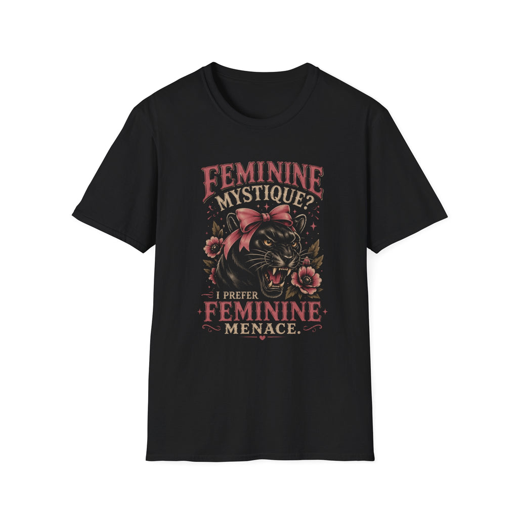 Feminine Menace T-Shirt | Panther Graphic Feminist Tee | Feminine Mystique Dark Glam Shirt