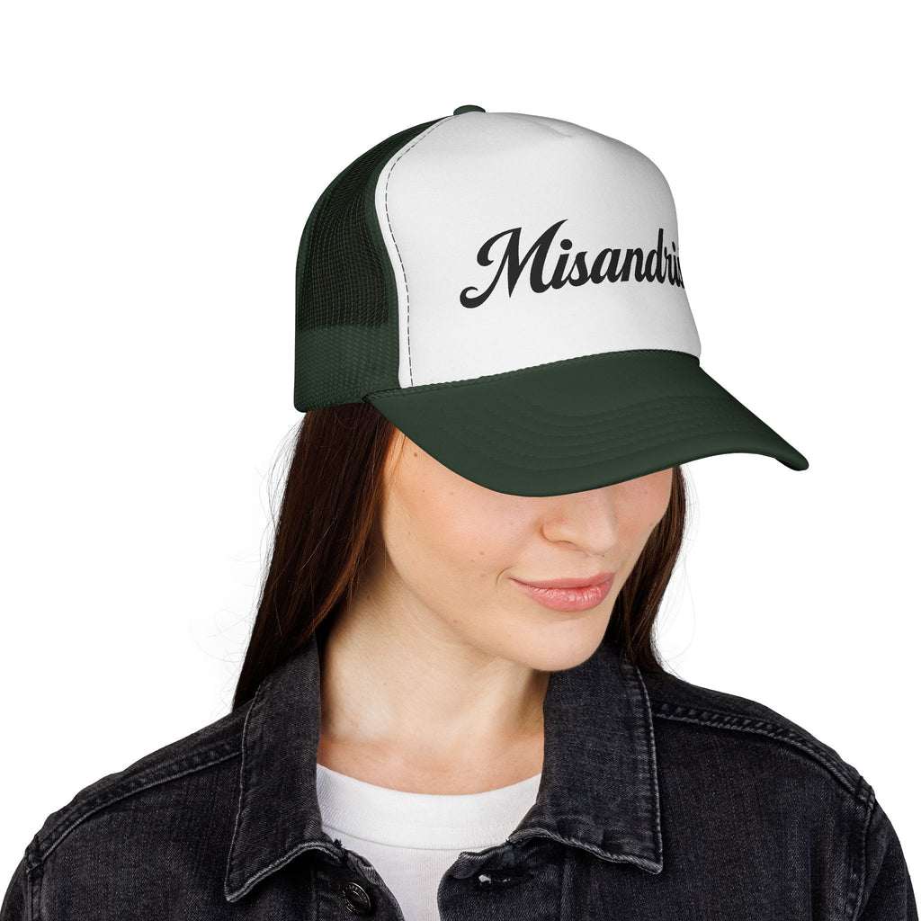 Misandrist Trucker Hat — Script Logo Mesh Cap