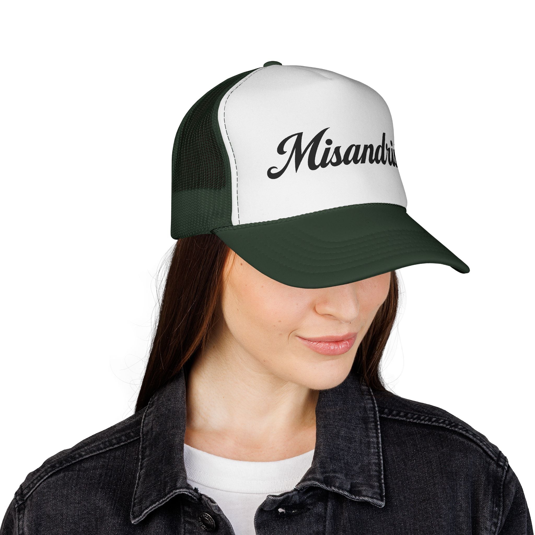 Misandrist Trucker Hat — Script Logo Mesh Cap