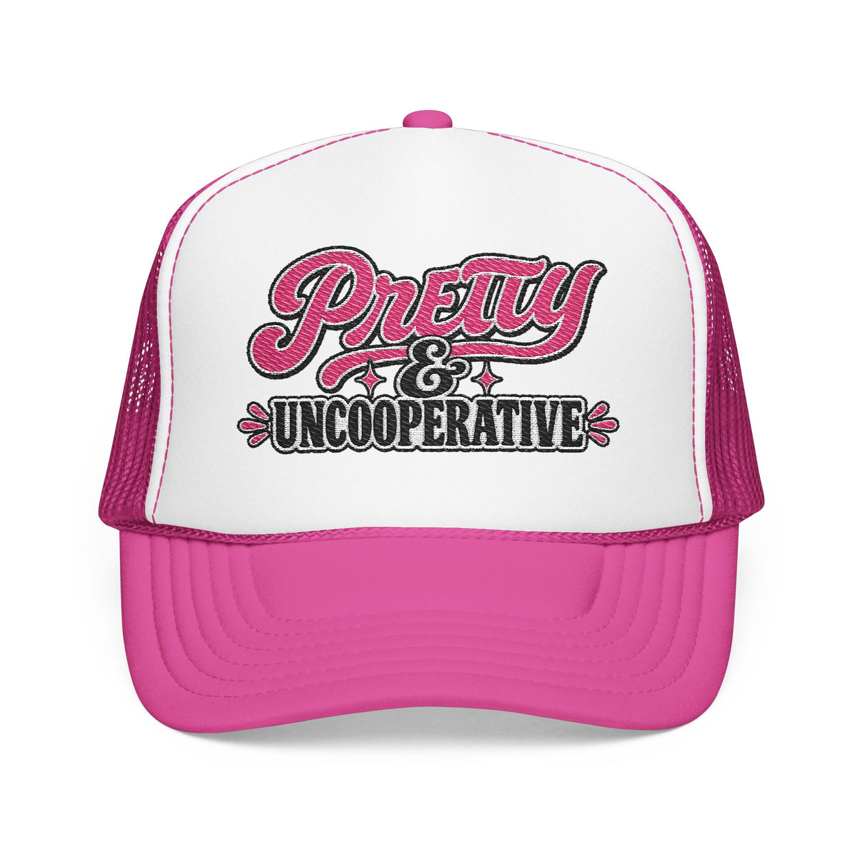 “Pretty & Uncooperative” Trucker Hat | Feminist Snapback