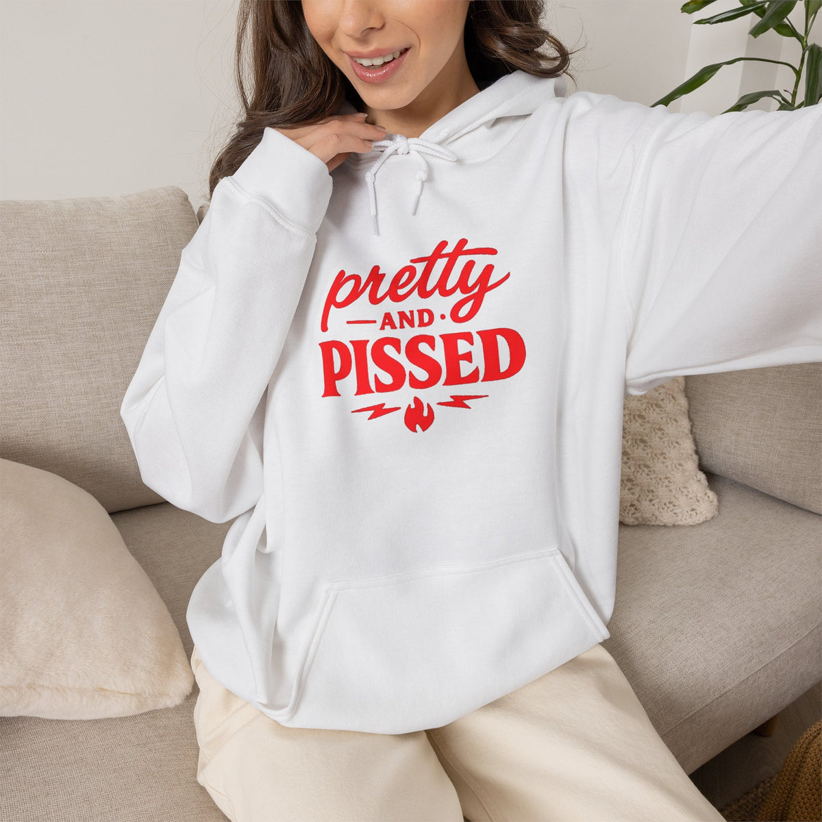 Pretty & Pissed Hoodie — Women's Attitude Graphic Hoodie