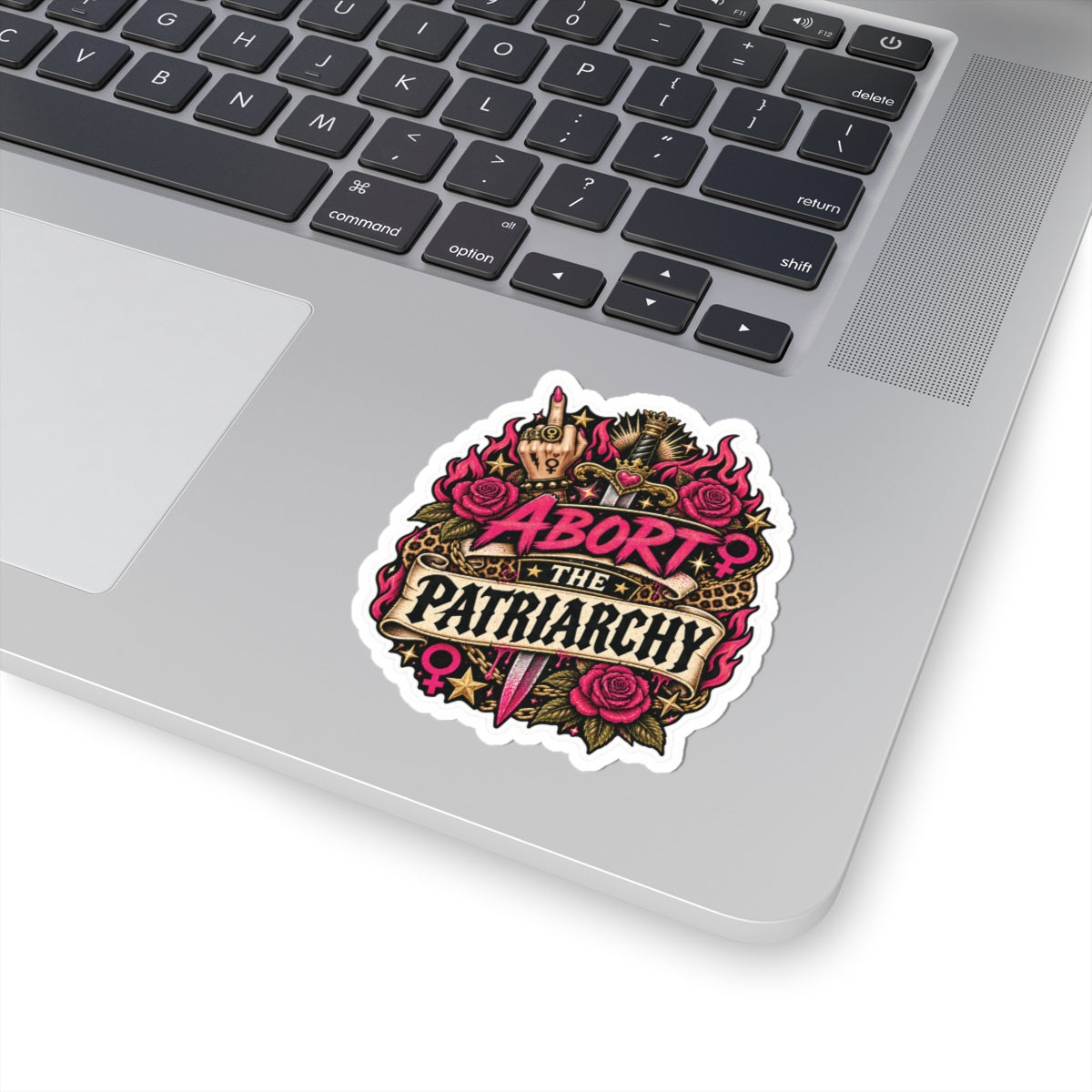 Abort the Patriarchy Sticker — Feminist Kiss-Cut Vinyl Sticker