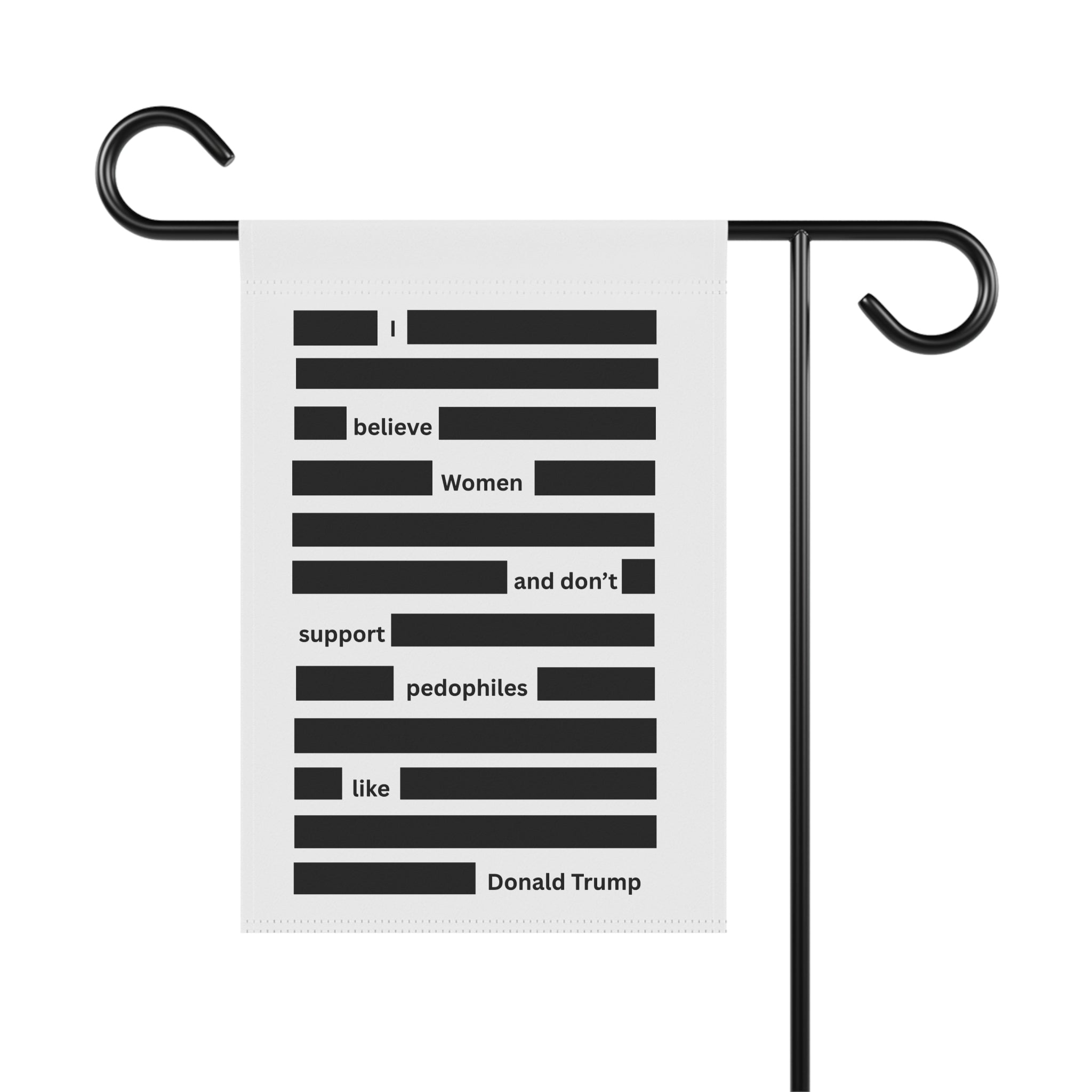 Garden Flag — Redacted Quote Protest Design