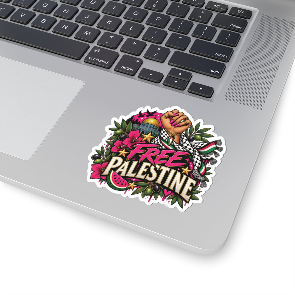 Free Palestine Sticker — Bold Solidarity Kiss-Cut Decal