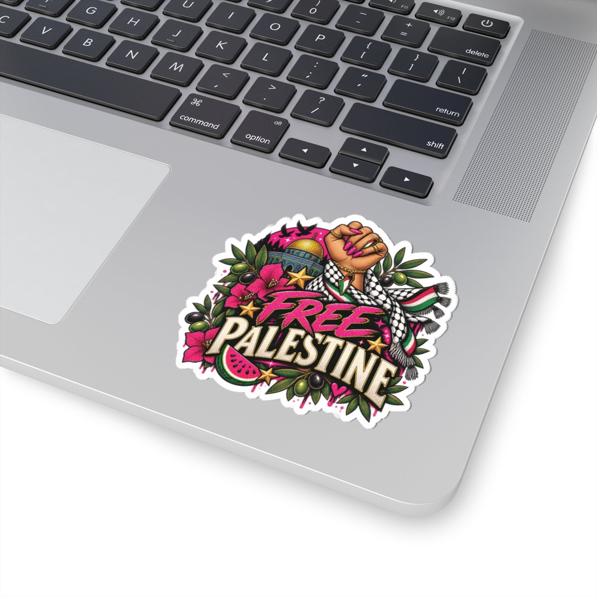 Free Palestine Sticker — Bold Solidarity Kiss-Cut Decal