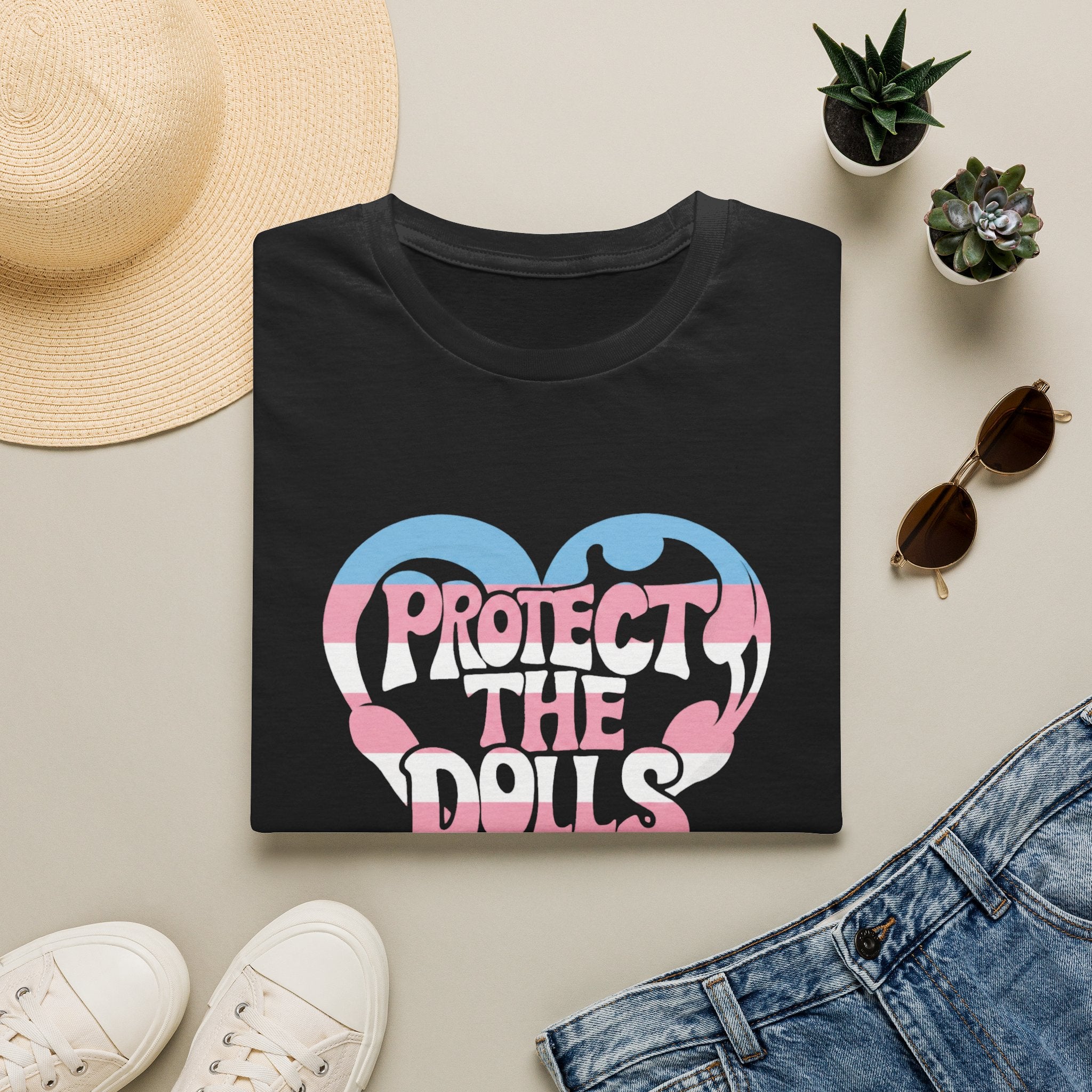 Protect The Dolls T-Shirt | Trans Pride Graphic Tee | LGBTQ+ Ally Shirt | Transgender Rights | Gift For Ally