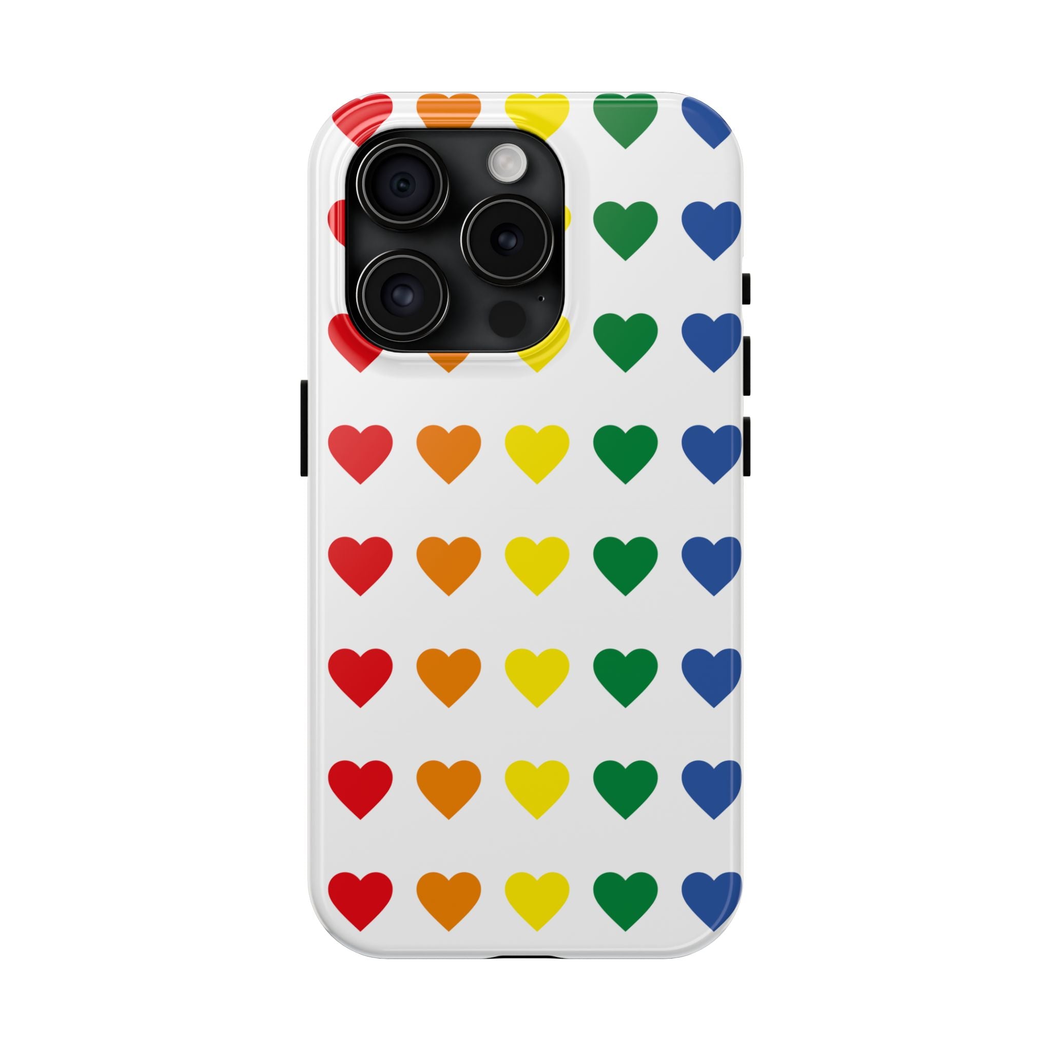 Rainbow Heart Tough Phone Case — Pride LGBTQ+ Protective Phone Cover