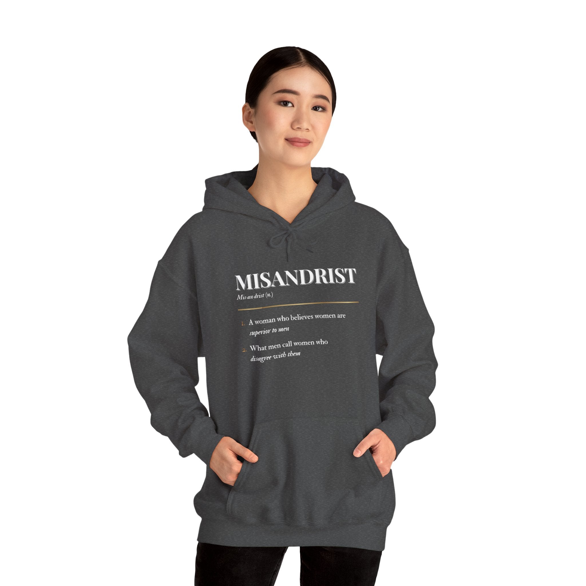 Misandrist Definition Hoodie – Funny Dictionary-Style Anti-Men Graphic Hoodie