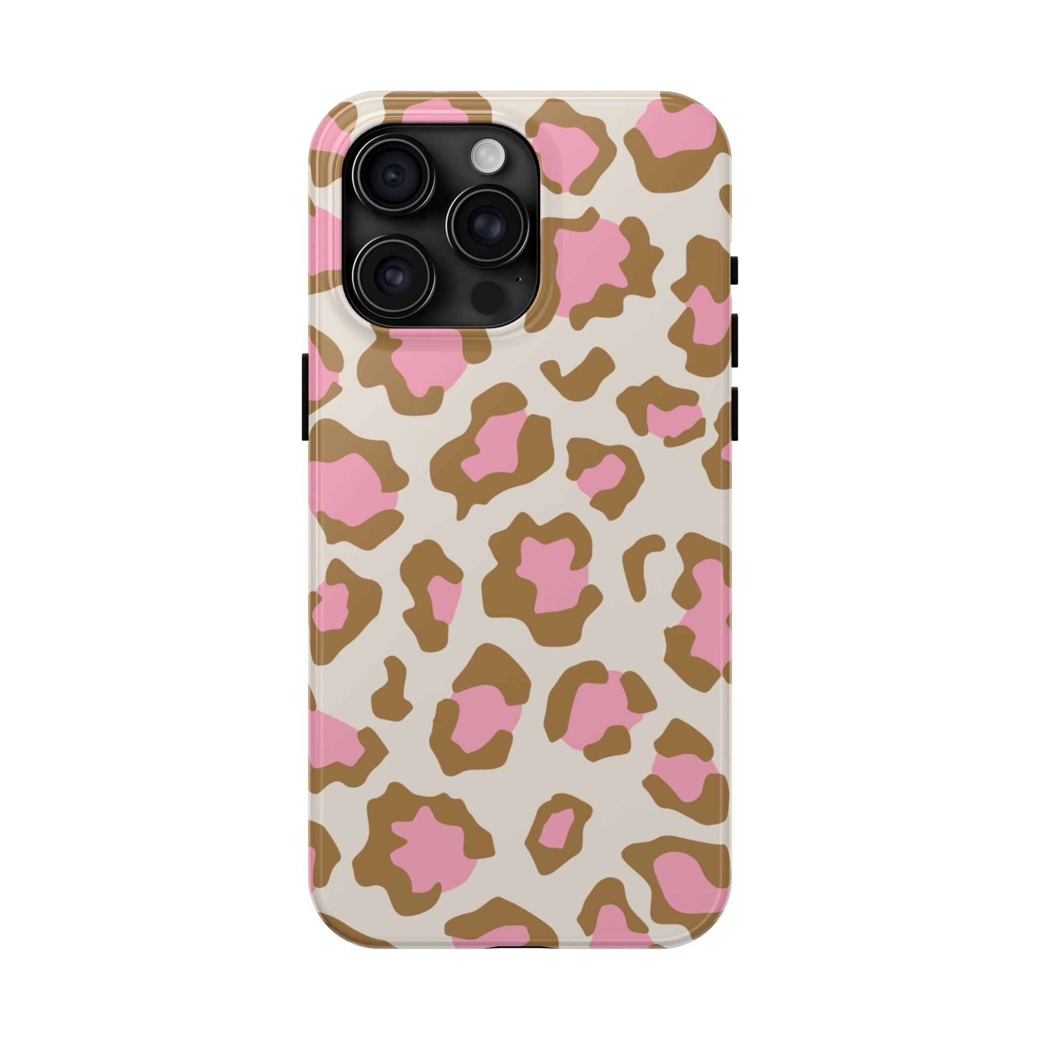Pink Leopard Tough Phone Case — Protective Animal Print Phone Cover