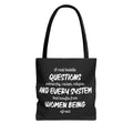 A Real Baddie Tote Bag | Feminist Statement Bag | Smart Girl Aesthetic Canvas Tote