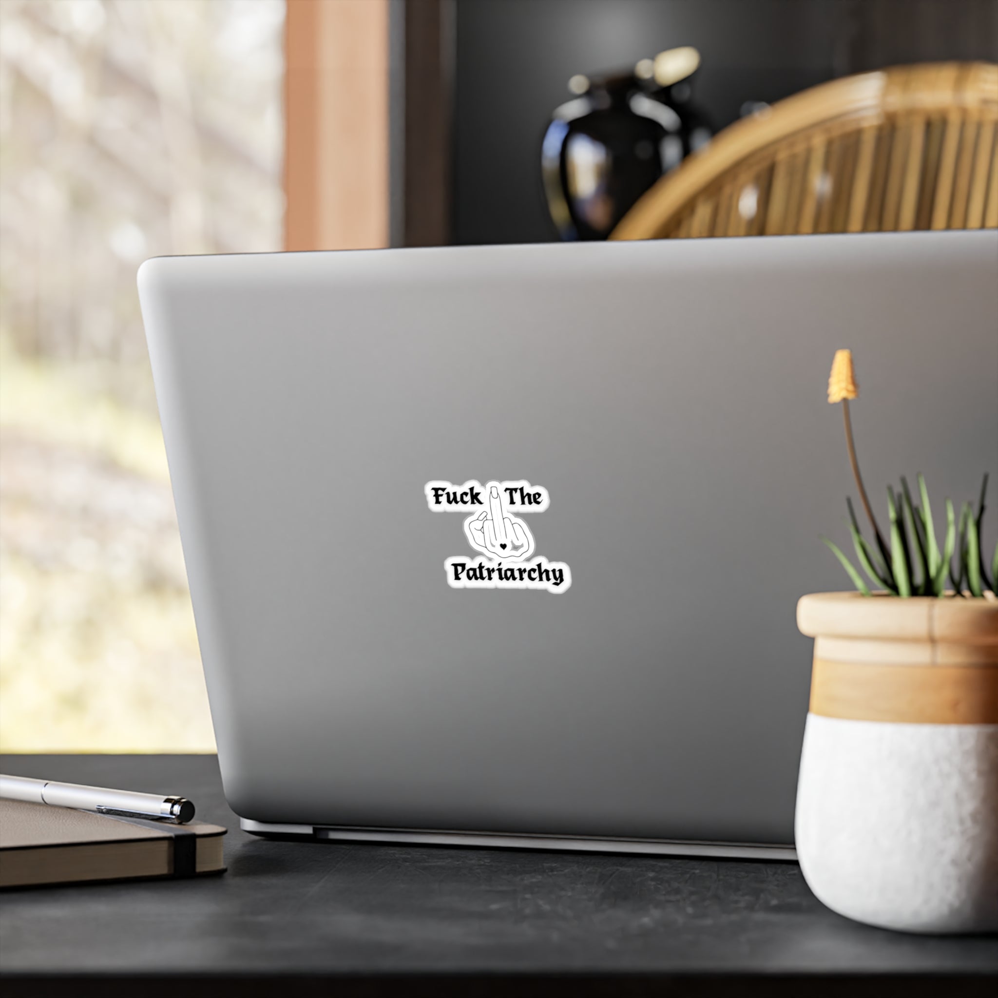 Kiss-Cut Vinyl Decal — “Fuck The Patriarchy” Middle Finger Protest Sticker