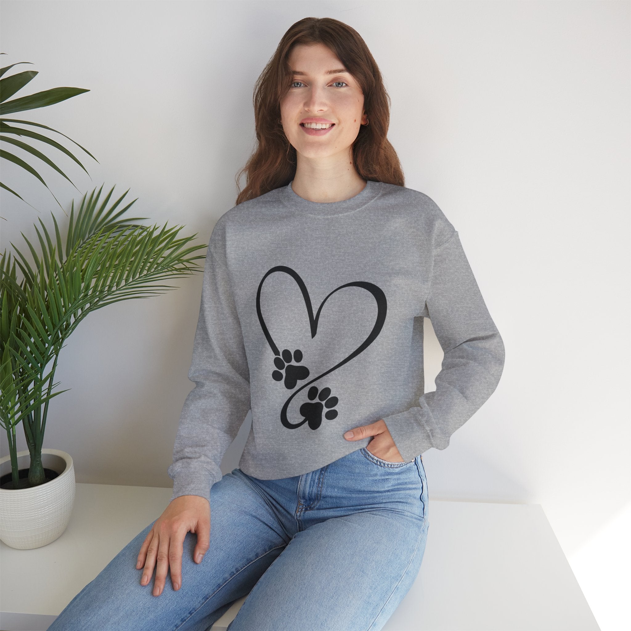 Paw Heart Crewneck Sweatshirt